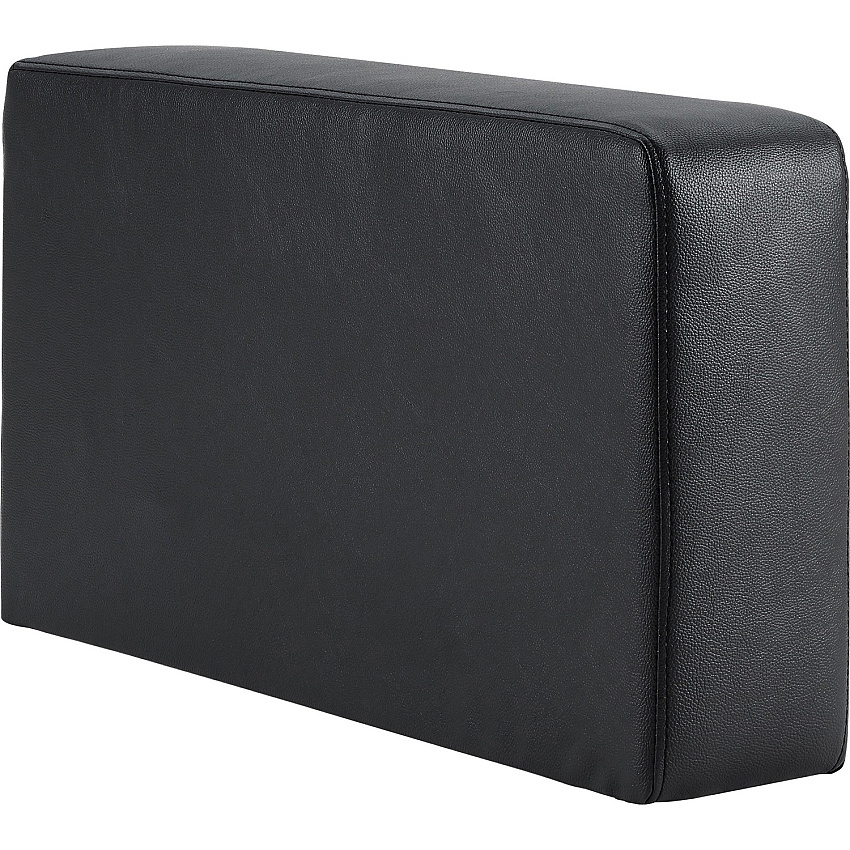 Lorell Contemporary Reception Collection Sofa Seat Armrest Black - Polyurethane - 1 Each (LLR86931)