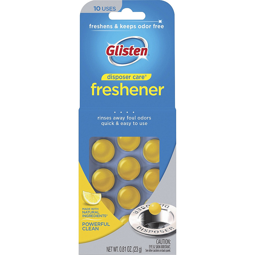 Glisten Disposer Care Freshener Tablet - 0.81 oz - 10 / Pack (DPLM12T)