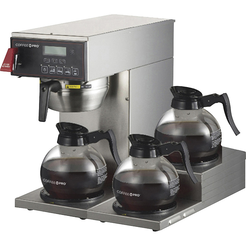 Coffee Pro 3-burner Commercial Brewer Coffee Stainless Steel Body (CP3AI)
