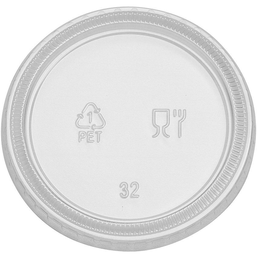 Dixie Portion Cup Lids by GP Pro PETE Plastic - Clear - 100/Pack - 24 / Carton (PL40CLEAR)