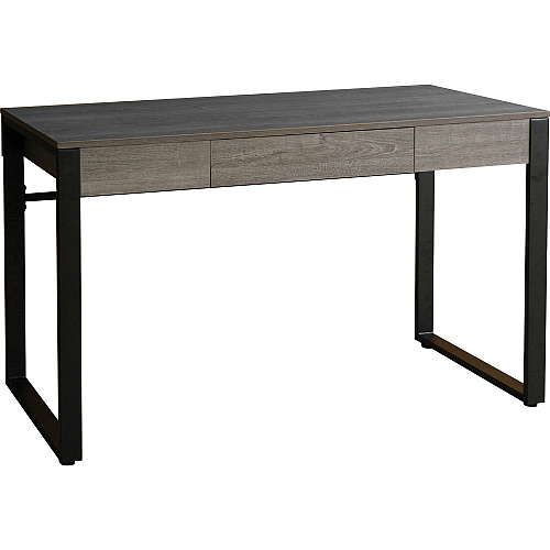 Lorell SOHO Desk with Center Drawer 30" Height x 47" Width x 23.5" Depth - 1 - Band Edge - Finish: Charcoal (LLR97618)