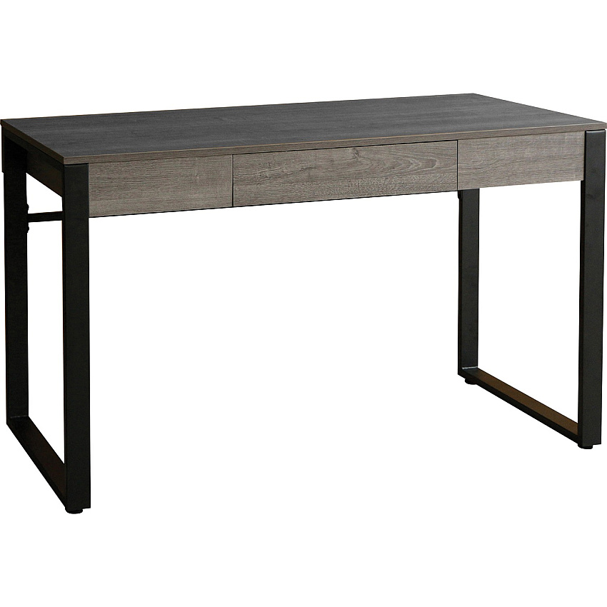 Lorell SOHO Desk with Center Drawer 30" Height x 47" Width x 23.5" Depth - 1 - Band Edge - Finish: Charcoal (LLR97618)