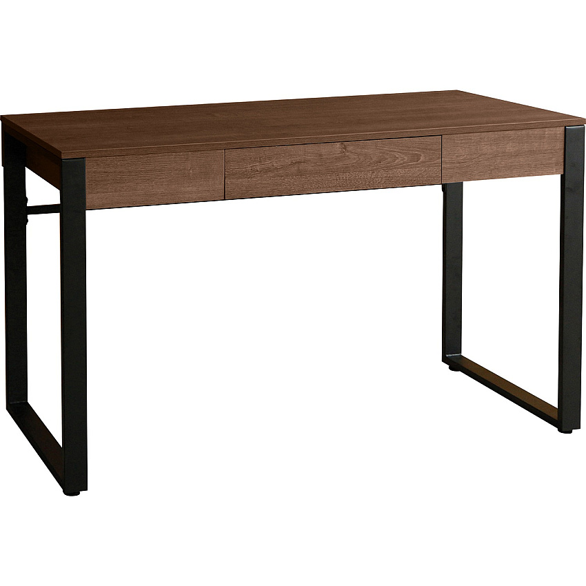 Lorell SOHO Desk with Center Drawer 30" Height x 47" Width x 23.5" Depth - 1 - Band Edge - Finish: Walnut (LLR97617)