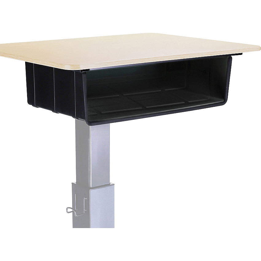 Lorell Sit-to-Stand School Desk w/Large Book Box Large x 20" Width x 15" Depth x 5" Height - Black - 1 Each (LLR00077)