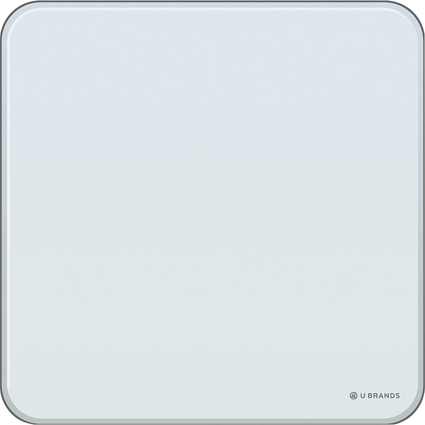 U Brands Square Magnetic Glass Dry Erase Board 12" (1 ft) Width x 12" (1 ft) Height - Frosted White Tempered Glass Surface - Square - Horizontal - Magnetic - Frameless - 1 Each (2343U0001)