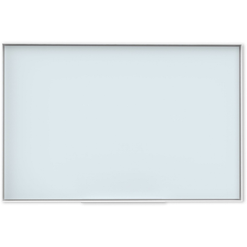 U Brands Frosted Glass Dry Erase Board 36" (3 ft) Width x 24" (2 ft) Height - Frosted White Tempered Glass Surface - White Aluminum Frame - Rectangle - Horizontal/Vertical - 1 Each (2824U0001)
