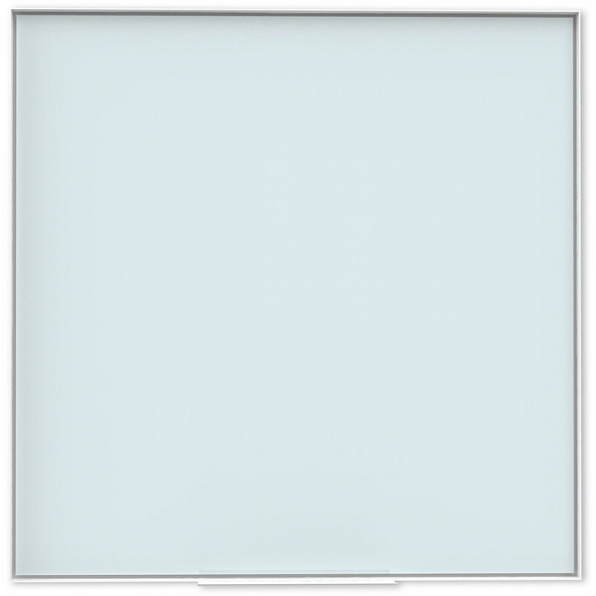 U Brands Frosted Glass Dry Erase Board 36" (3 ft) Width x 36" (3 ft) Height - Frosted White Tempered Glass Surface - White Aluminum Frame - Square - Horizontal/Vertical - 1 Each (2825U0001)