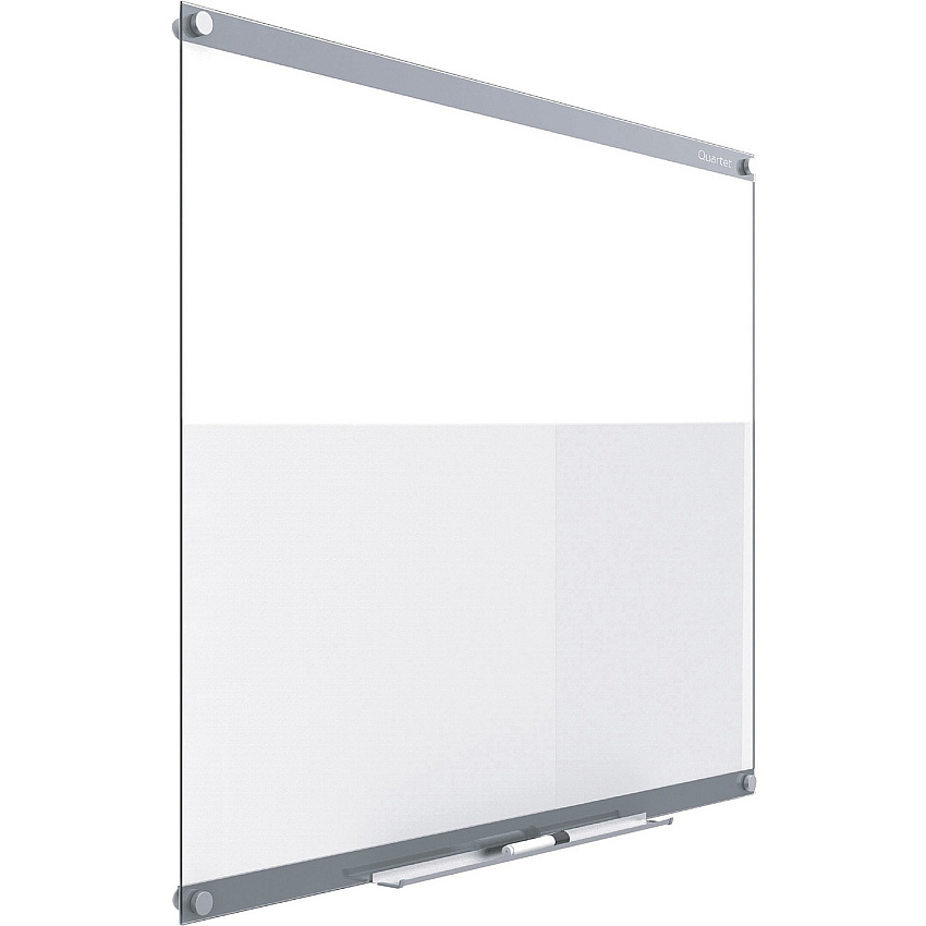 Quartet Infinity Customizable Dry-Erase Board 36" (3 ft) Width x 24" (2 ft) Height - Clear/White Glass Surface - Rectangle - Horizontal/Vertical - Magnetic - Assembly Required - 1 Each (GI3624)
