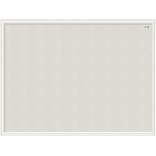 U Brands Linen Cork Linen Bulletin Board, 30 x 40 Inches, White Wood Frame (2917U00-01)