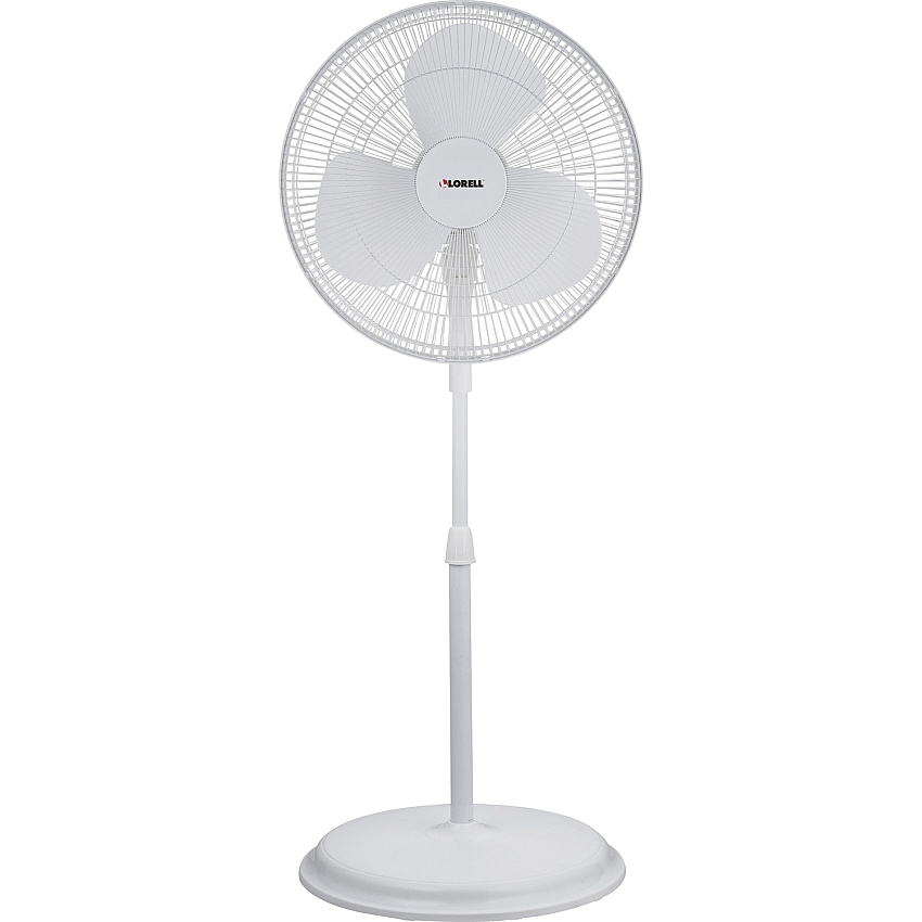 Lorell Pedestal Fan 16" Fan Diameter - 3 Speed - Oscillating, Tilt Adjustment - 47.3" Height x 17.8" Width x 17.8" Depth - Plastic - White (LLR00074)