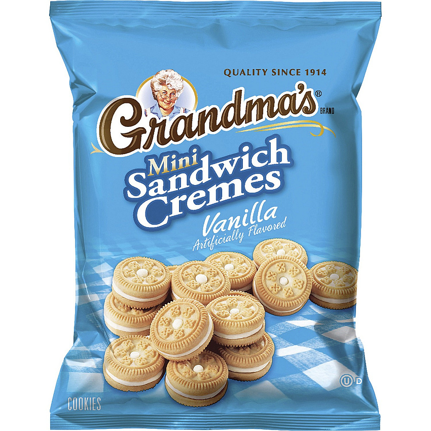 Grandma's Vanilla Mini Cookie Cremes Vanilla - 2.12 oz - 60 / Carton (45096)