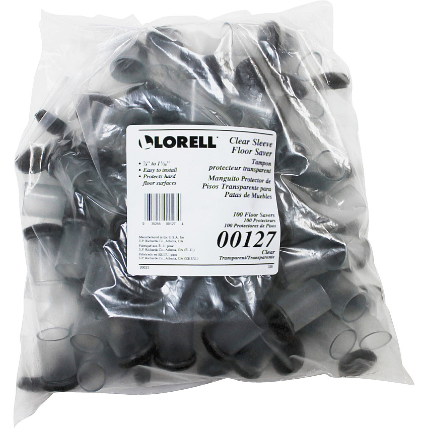 Lorell Sleeve Floor Protectors Clear, Transparent - 100/Bag (LLR00127)