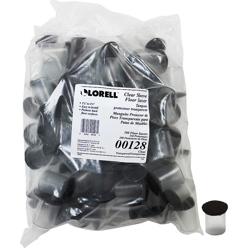 Lorell Sleeve Floor Protectors Clear, Transparent - 100/Bag (LLR00128)