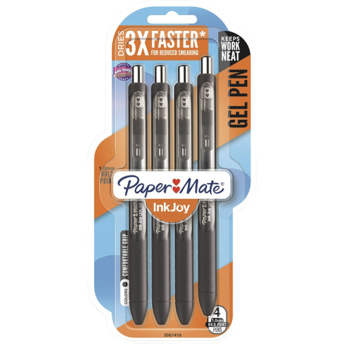 Paper Mate InkJoy Gel Pen, Retractable, Medium 0.7 mm, Black Ink