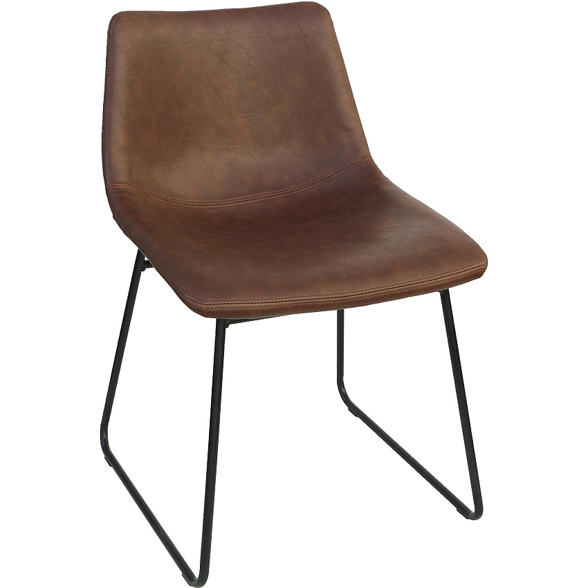 Lorell Sled Guest Chairs Tan Seat Color - Bonded Leather Seat Material - Mid Back - Sled Base - Tan - Bonded Leather - 2 / Carton (LLR42957)