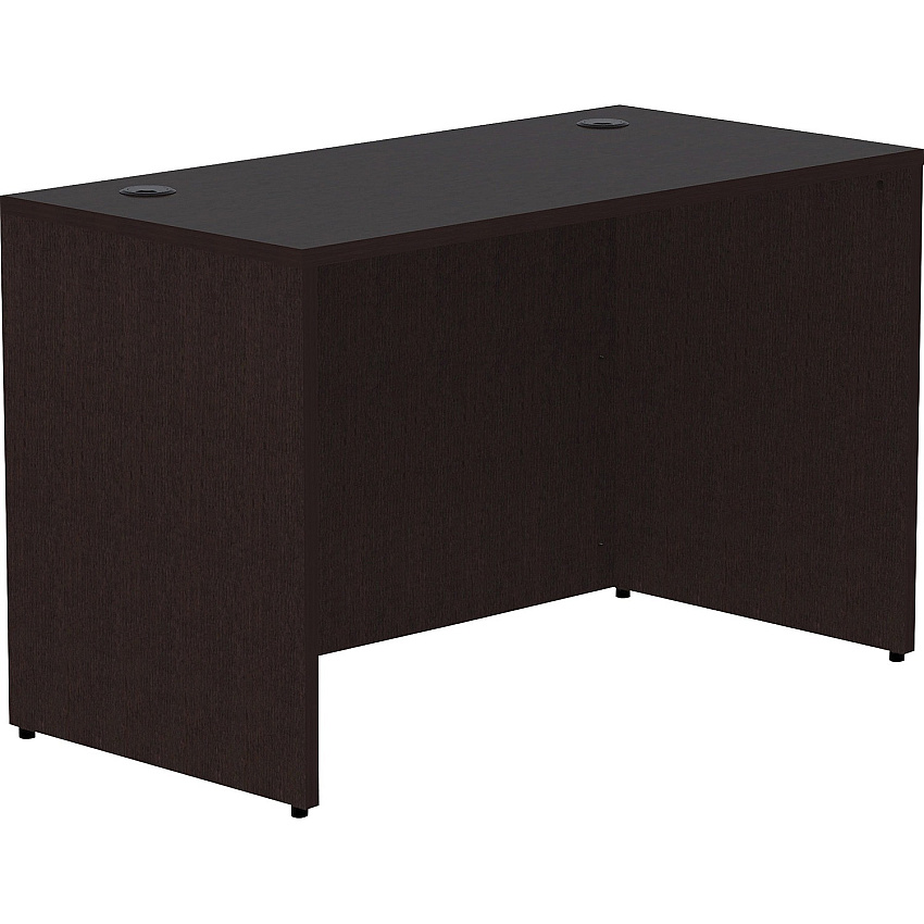 Lorell Essentials Series Rectangular Desk Shell 29.5" Height x 48" Width x 24" Depth Desk Shell, x 1" Thickness - Finish: Espresso (LLR18210)
