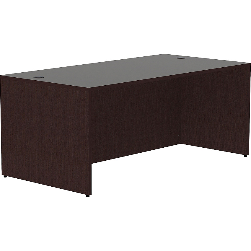 Lorell Essentials Series Rectangular Desk Shell 29.5" Height x 72" Width x 36" Depth Desk Shell, x 1" Thickness Top - Finish: Espresso (LLR18206)