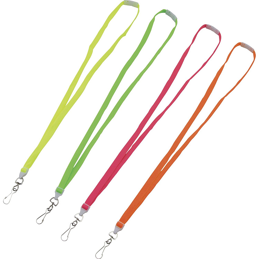 Advantus Neon Breakaway Lanyard 0.5" Width x 36" Length - Neon Pink - 12 / Pack (97587)
