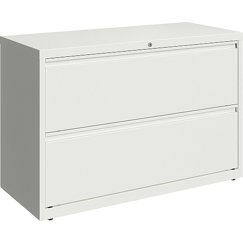 Lorell Fortress Series Lateral File 42" Width x 18.6" Depth x 28" Height - 2 x Drawer(s) for File - Letter, Legal, A4 - Hanging Rail, Magnetic Label Holder, Locking Drawer, Locking Bar, Ball Bearing Slide, Reinforced Base, Adjustable Leveler, I (LLR00033)