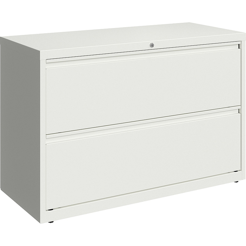 Lorell Fortress Series Lateral File 42" Width x 18.6" Depth x 28" Height - 2 x Drawer(s) for File - Letter, Legal, A4 - Hanging Rail, Magnetic Label Holder, Locking Drawer, Locking Bar, Ball Bearing Slide, Reinforced Base, Adjustable Leveler, I (LLR00033)