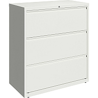Lorell Fortress Series Lateral File 36" Width x 18.6" Depth x 40.3" Height - 3 x Drawer(s) for File - Letter, Legal, A4 - Lateral - Hanging Rail, Magnetic Label Holder, Locking Drawer, Locking Bar, Ball Bearing Slide, Reinforced Base, Adjustabl (LLR00030)