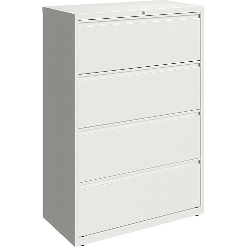 Lorell Fortress Series Lateral File 36" Width x 18.6" Depth x 52.5" Height - 4 x Drawer(s) for File - Letter, Legal, A4 - Hanging Rail, Magnetic Label Holder, Locking Drawer, Locking Bar, Ball Bearing Slide, Reinforced Base, Adjustable Leveler, (LLR00031)