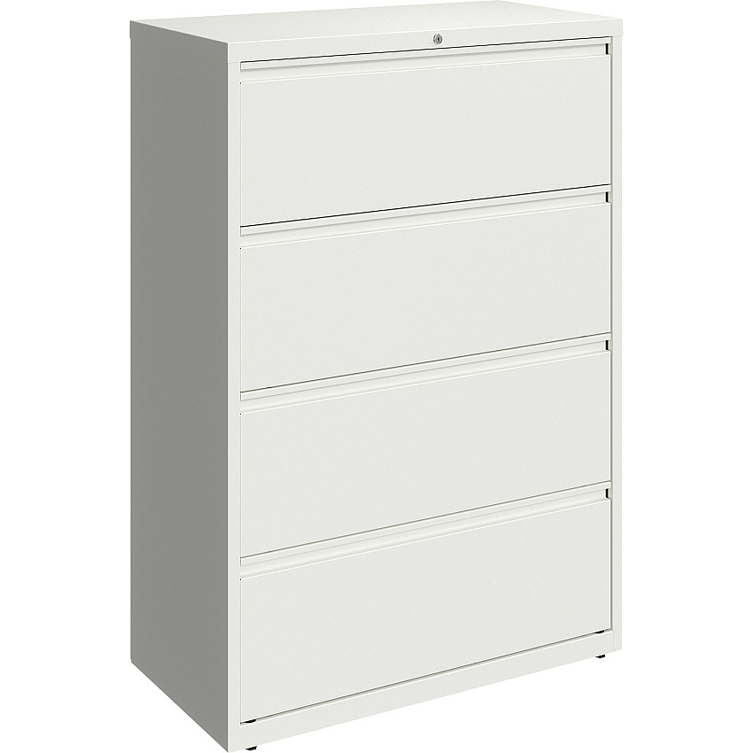 Lorell Fortress Series Lateral File 36" Width x 18.6" Depth x 52.5" Height - 4 x Drawer(s) for File - Letter, Legal, A4 - Hanging Rail, Magnetic Label Holder, Locking Drawer, Locking Bar, Ball Bearing Slide, Reinforced Base, Adjustable Leveler, (LLR00031)
