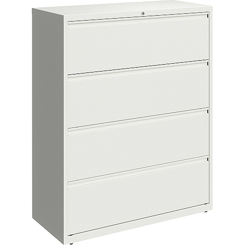 Lorell Fortress Series Lateral File 42" Width x 18.6" Depth x 52.5" Height - 4 x Drawer(s) for File - Letter, Legal, A4 - Lateral - Hanging Rail, Magnetic Label Holder, Locking Drawer, Locking Bar, Ball Bearing Slide, Reinforced Base, Adjustabl (LLR00035)