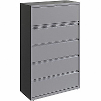 Lorell Fortress Series Lateral File w/Roll-out Posting Shelf 42" Width x 18.6" Depth x 67.6" Height - 2 x Drawer(s) for File - Letter, Legal, A4 - Lateral - Hanging Rail, Magnetic Label Holder, Locking Drawer, Locking Bar, Ball Bearing Slide, R (LLR00044)