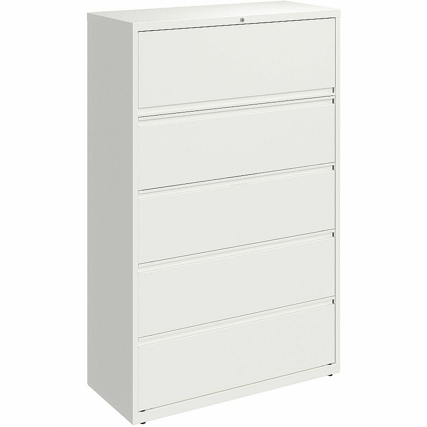 Lorell Fortress Series Lateral File 42" Width x 18.6" Depth x 67.6" Height - 5 x Drawer(s) for File - Letter, Legal, A4 - Lateral - Hanging Rail, Magnetic Label Holder, Locking Drawer, Locking Bar, Ball Bearing Slide, Reinforced Base, Adjustabl (LLR00036)