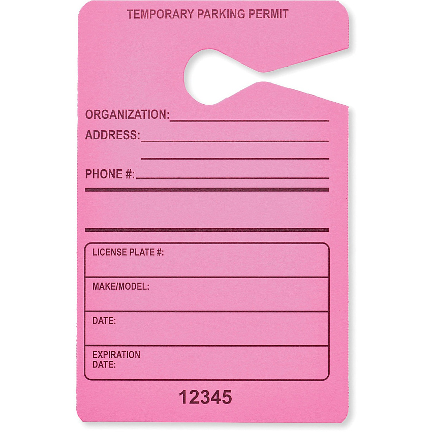 Tatco Information Sign 3.5" Width x 5.5" Height - Rectangular Shape - Hanging - Fluorescent Pink - 50 / Pack (21400)