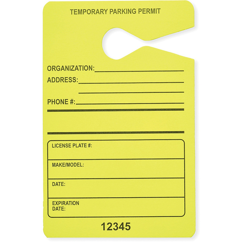 Tatco Information Sign 3.5" Width x 5.5" Height - Rectangular Shape - Hanging - Fluorescent Yellow - 50 / Pack (21700)