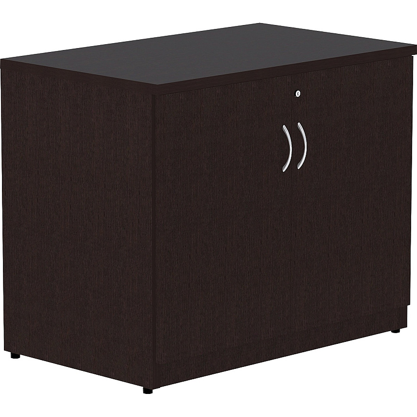Lorell Essentials Series 2-Door Storage Cabinet 29.5" Height x 36" Width x 22.5" Depth Cabinet, x 0.7" Thickness Panel - 2 Door(s) - Material: Laminate - Finish: Espresso (LLR18226)