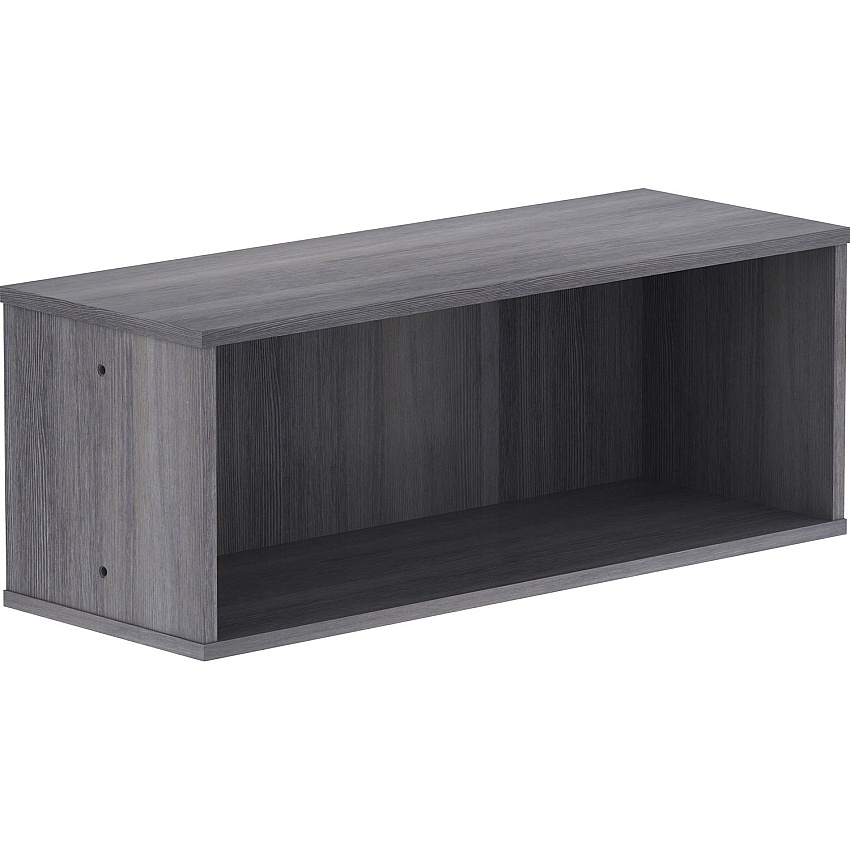 Lorell Panel System Open Storage Cabinet 12.1" Height x 32.5" Width x 11.8" Depth - Charcoal - Laminate - 1 Each (LLR90281)