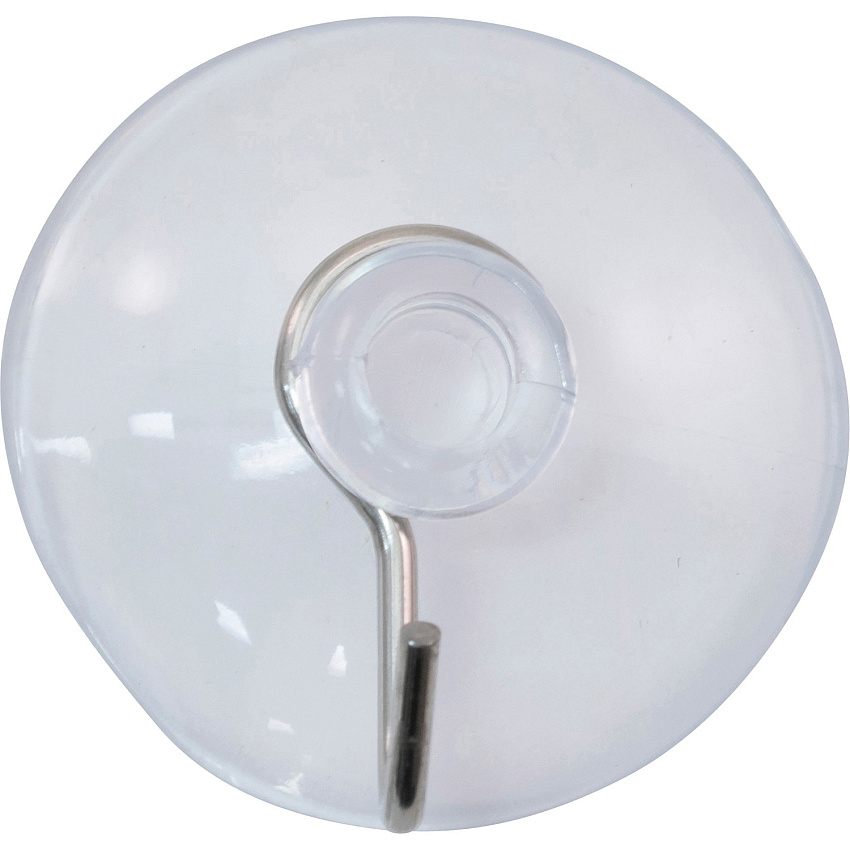 Advantus Metal Hook Suction Cup 1" Height x 1.6" Width - for Glass, Tile, Metal, Kitchen, Classroom, Office - Metal - Clear - 25 / Box (91031)