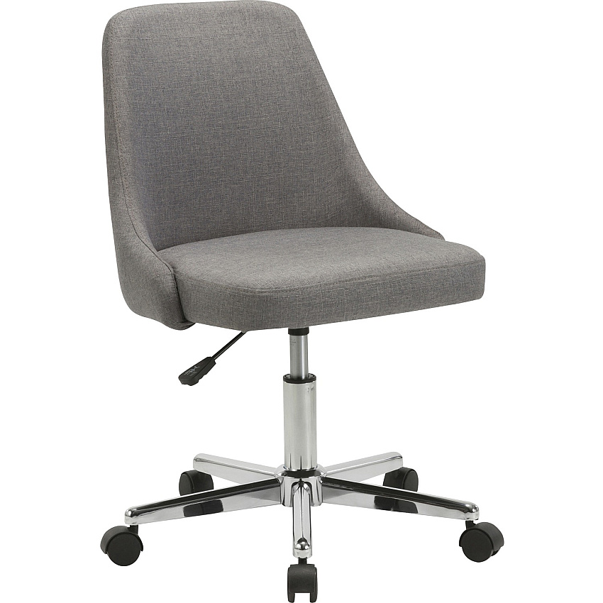Lorell Resimercial Low-back Task Chair with Arms 31.5" Height x 22.5" Width x 24.4" Depth - Material: Fabric - Finish: Gray (LLR68571)