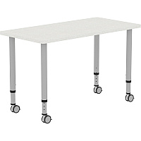 Lorell Attune Height-adjustable Multipurpose Rectangular Table For - Table TopRectangle Top - Height Adjustable - 26.62