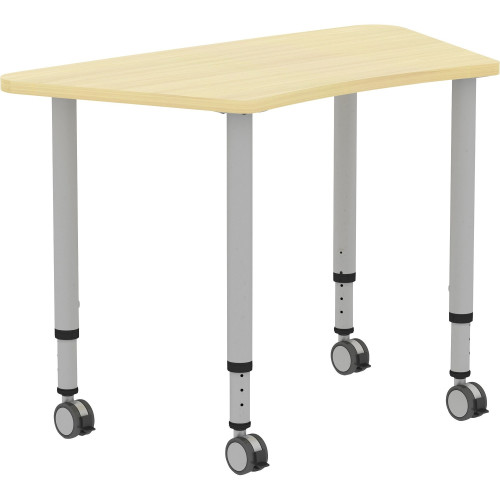 Lorell Height-adjustable Trapezoid Table (69584)