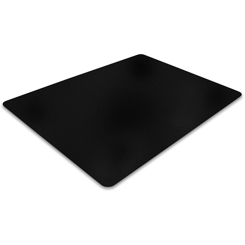 Floortex Advantagemat&reg; Black Vinyl Rectangular Chair Mat for Hard Floor - 48" x 60" Hard Floor - 60" Length x 48" Width x 0.080" Depth x 0.080" Thickness - Rectangular - Classic - Polyvinyl Chloride (PVC) - Black - 1 Each - TAA Complian (FC124860HEBV)