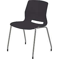 KFI Swey Collection 4-leg Armless Stool Black Seat Color - Polypropylene Seat Material - Black Back Color - Polypropylene Back Material - Silver Frame Color - Stainless Steel Frame Material - Four-legged Base - 1 Each (2700P10)