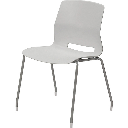 KFI Swey Collection 4-leg Armless Stool Light Gray Seat Color - Polypropylene Seat Material - Light Gray Back Color - Polypropylene Back Material - Silver Frame Color - Stainless Steel Frame Material - Four-legged Base - 1 Each (2700P13)