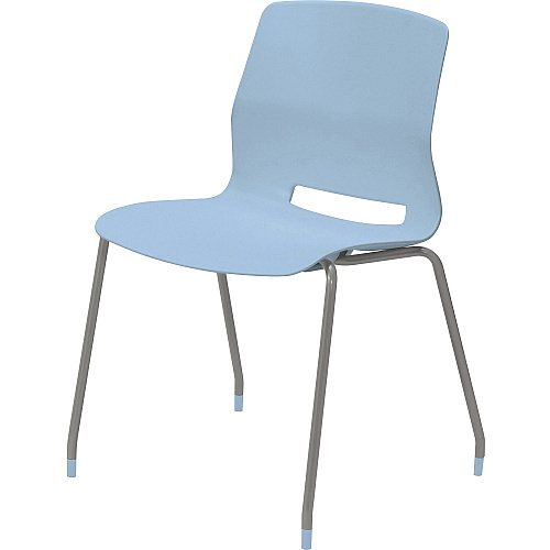 KFI Swey Collection 4-leg Armless Stool Sky Blue Seat Color - Polypropylene Seat Material - Sky Blue Back Color - Polypropylene Back Material - Silver Frame Color - Stainless Steel Frame Material - Four-legged Base - 1 Each (2700P35)