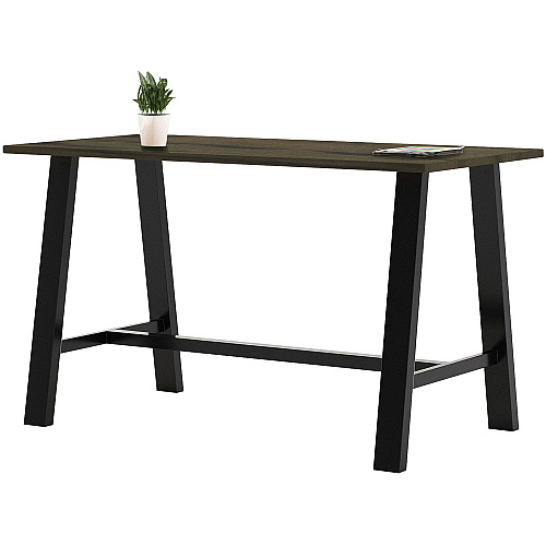 KFI Midtown Solid Wood Top Cafe Table Wood Grain Rectangle Top - 72" Table Top Length x 36" Table Top Width - 41" Height - Assembly Required - Poplar Wood Top Material - 1 Each (3672MTLFTB41)