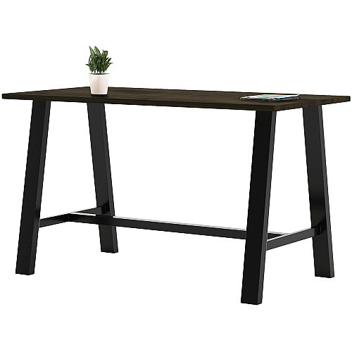 KFI Midtown Solid Wood Top Cafe Table Espresso Rectangle Top - 72" Table Top Length x 36" Table Top Width - 41" Height - Assembly Required - Poplar Wood Top Material - 1 Each (3672MTLFTE41)