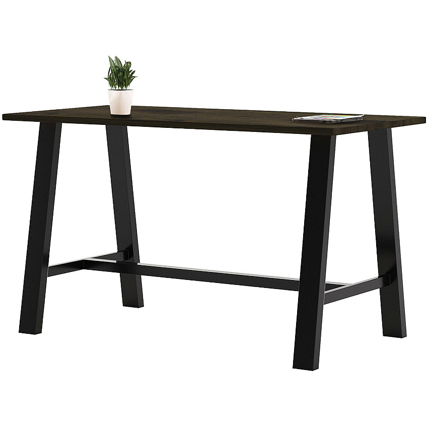 KFI Midtown Solid Wood Top Cafe Table Espresso Rectangle Top - 72" Table Top Length x 36" Table Top Width - 41" Height - Assembly Required - Poplar Wood Top Material - 1 Each (3672MTLFTE41)