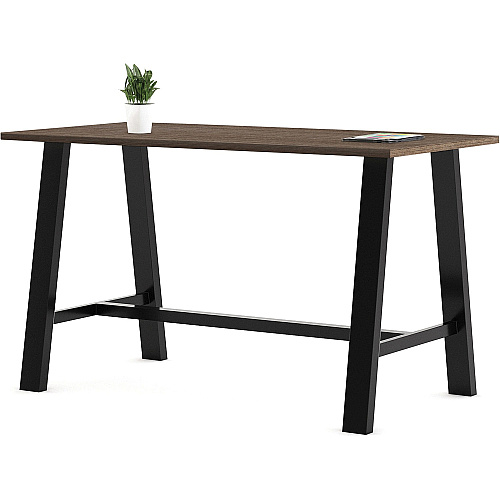 KFI HPL Laminate Top Bar-height Table Teak Rectangle Top - Cross Beam Base - 84" Table Top Length x 36" Table Top Width - 41" Height - Assembly Required - High Pressure Laminate (HPL) Top Material - 1 Each (3684MT41ST)