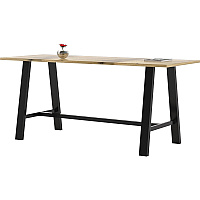 KFI Midtown Solid Wood Top 41"H Table Natural Rectangle Top - 84" Table Top Length x 36" Table Top Width - 41" Height - Assembly Required - Poplar Wood Top Material - 1 Each (3684MTLFTN41)