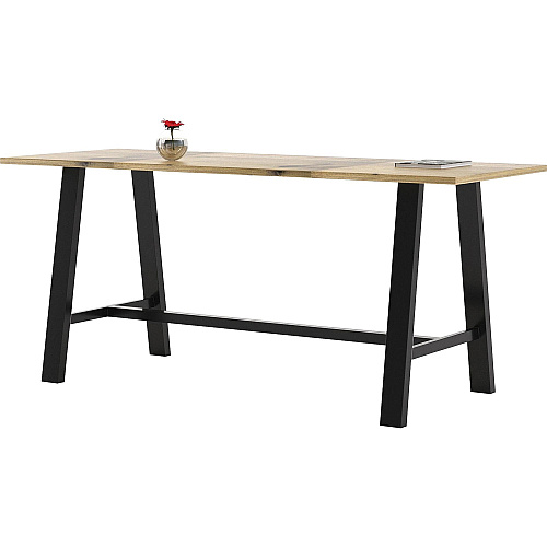 KFI Midtown Solid Wood Top 41"H Table Natural Rectangle Top - 84" Table Top Length x 36" Table Top Width - 41" Height - Assembly Required - Poplar Wood Top Material - 1 Each (3684MTLFTN41)
