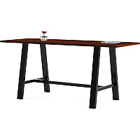 KFI Midtown 36x96x41 HPL Top Table Maple Rectangle Top - Cross Beam Base - 96" Table Top Length x 36" Table Top Width - 41" Height - Assembly Required - High Pressure Laminate (HPL) Top Material - 1 Each (3696MT41M)
