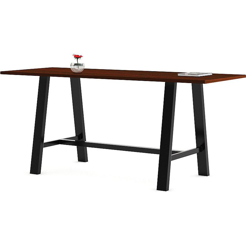 KFI Midtown 36x96x41 HPL Top Table Maple Rectangle Top - Cross Beam Base - 96" Table Top Length x 36" Table Top Width - 41" Height - Assembly Required - High Pressure Laminate (HPL) Top Material - 1 Each (3696MT41M)